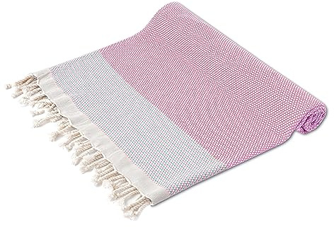 Turquoise Home XXL Türkisches Pestemal-Handtuch, Hamamtuch für Strand, Spa, Yoga, Sauna und Reisen – Leicht, sandfrei, schnelltrocknend, ultraweich, 100% Baumwolle – 100 x 180 cm