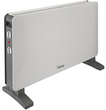 Bimar HC512 Termoconvettore a Convezione Naturale in Filo Metallico, Stufa Elettrica con Ventilatore Turbo 2000W, 2 Potenze di Riscaldamento, Termostato Regolabile, Silenzioso e Trasportabile