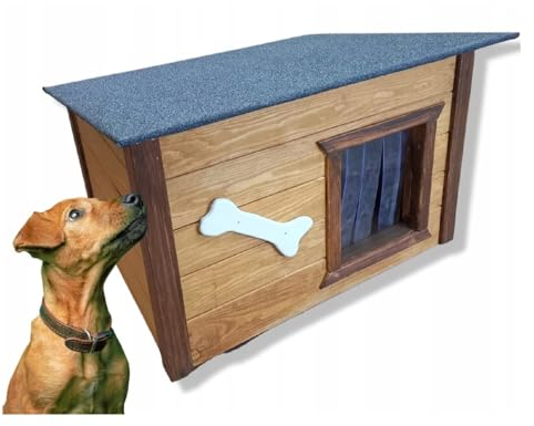 Hundehaus Hundehütte Hundehöhle Outdoor für draußen Winterfest isoliert aus Holz 67 x 52 cm