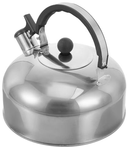 PRETYZOOM Bouilloire Acier Inoxydable Siffle Bouilloire à Eau Émaillée Compatible Induction Design Ergonomique Pour Préparer Thé Et Boissons Chaudes