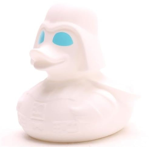 Duckshop I Badeente White Star I L: 8,5 cm I Quietscheente I Quietscheentchen I Geschenk für Star Wars Fans I Präsent Sammler