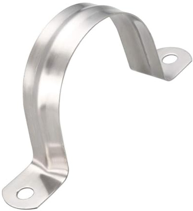 MACHSWON 50mm(2) Rigid Pipe Strap U Bracket Cable Clamp, 304 Stainless Steel 2 Holes Tension Tube Clip Conduit Clamp Hanger 4pcs
