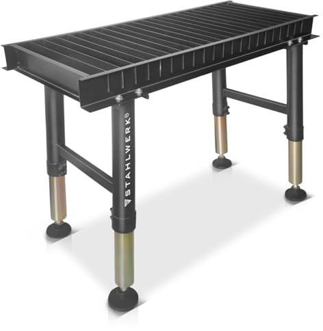 STAHLWERK Plasmaschneidtisch PCT-1000 ST 1000 x 410 mm höhenverstellbarer Plasmatisch | pulverbeschichtete Cut-Werkbank zum professionellen Plasmaschneiden