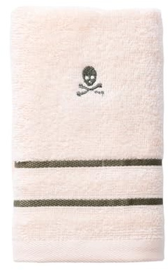 Scalpers Toalla de Invitados Beige a Rayas Verdes 30x50cm 100% Algodón 470GSM Home