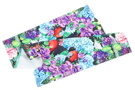 ANDRESLAD Floral Bird Printing Mailbox Cover Decorative Protective Cover for Standard Mailboxes Suitable for Outdoor Use Weather-resistant Design Vibrant Flower Patterns