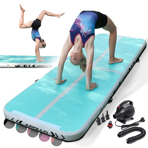 Apollo Air Mat Pro - Air Track Turnmatte für Erwachsene, auch als Gymnastikmatte für Kinder nutzbar, erhältlich in 3m und 4m Länge, aufblasbare Air Matte für zuhause, Outdoor Air Tumbling Matte