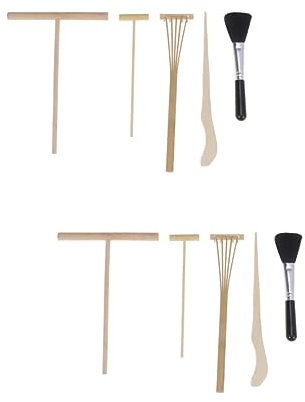 ifundom 10pcs Japanese Style Mini Tooth Rake for Microlandschaft Meditation Garden Gardening Tool