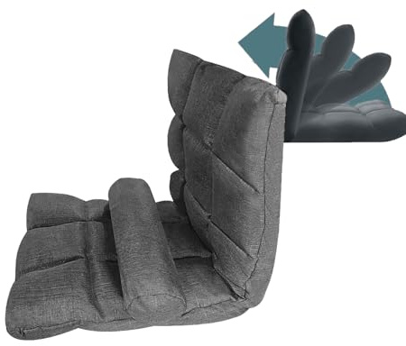 Buithafu Bodenstuhl Faltbar, Boden Sofa, Lazy Sofa, 5 Fach Verstellbar, Bodensessel mit Verstellbarer Lehne, Abnehmbarer Bezug, Klappbar Platzsparend – für Lounge, Lesen& Entspannung