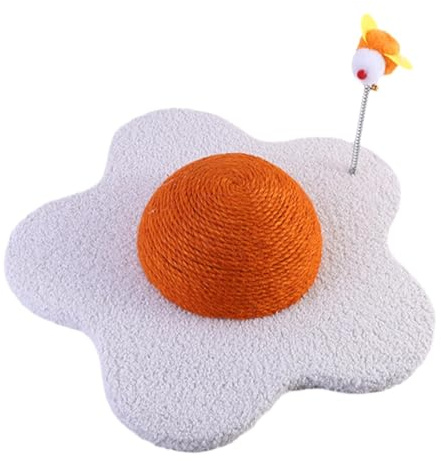 JAYIOLA Kratzbrett für Katzen mit Rutschfester Oberfläche und blumenförmigem Design, 45cm
