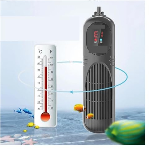 SHEHUALI Chauffages de Piscine, Chauffage d'aquarium Submersible 1000W, Affichage LCD, Thermostat Intelligent PTC, Tige de Chauffage de l'eau à température constante réglable(100W)