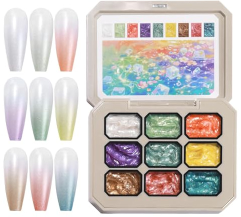 Gel de Pintura 9 Colores Secado Rápido Adhesivo Sólido