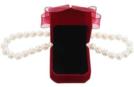 LIGIGWASH Pet Collar Ring Holder Box with Pendant for Weddings Durable Dog Necklace Accessory Romantic Engagement Proposal Photography Prop Wine Bow Tie Neck Circumference