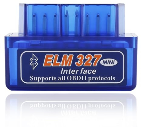 Mini EL-M327 OBD2 Bluetooth Scanner, Bluetooth OBD2 Diagnosegerät V2.1, OBD II Scanner Adapter, Universell Kfz-Diagnosegerät Kompatibel Mit iOS Android & Windows, Effiziente Autodiagnose (1 Stück)