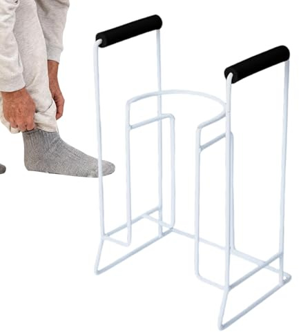 Aide à l'enfilage des chaussettes, aide à enfiler les chaussettes sans se pencher – Outil pour l'enfilage des bas, pour soutenir les personnes handicapées, les patients enceintes et les personnes
