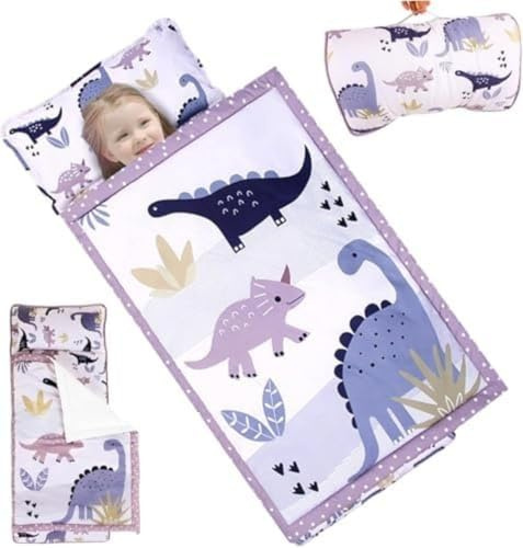 Opaco di pisolino per Tutti-Piccolo Con cuscino e coperta, sacco a Pelo Anti-Kick 49x20 Borsa in età Bassa Con maniglia, Tappeto a Pelo portatile per prescolare, asilo nido