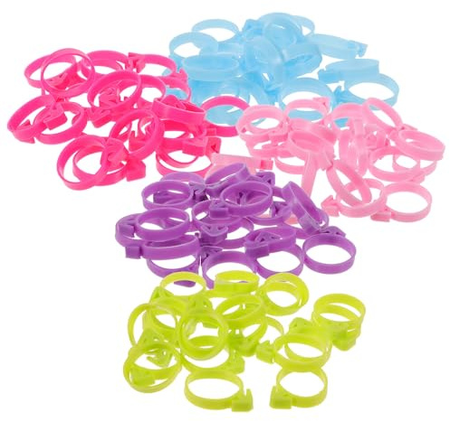 HYTROVE 100 Pezzi Lacci Fermagli per Sacchetti da Pasticceria in Silicone Riutilizzabili, Clip per À Poche Colorate per Decorazione Dolci e Feste, Accessori Cucina Versatili per Utensili