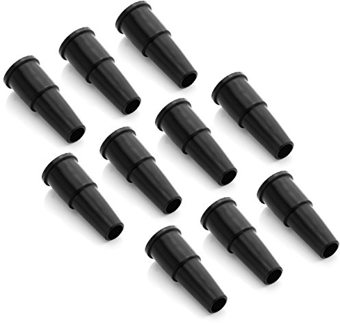 deleyCON 10x Gummitüllen Kabelschutz Isolierkappe - F-Stecker Wetterschutz für Sat LNB DiseqC Koaxial Antennenkabel - 10 Stück