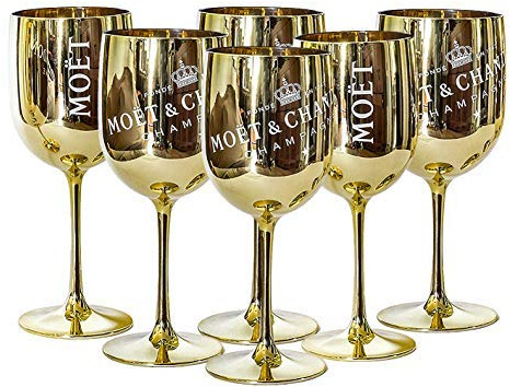 Moet et Chandon Verre à Champagne en Plastique (Or, 6)