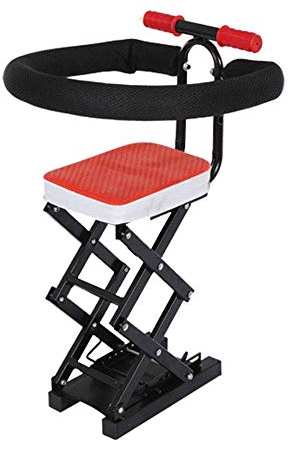 Kinderfahrradsitz, Elektrofahrrad-Kindersitz Mit Fronthalterung, Doppelter Fester Mountainbike-Kindersitz Verstellbarer Kindersitz Max. Belastung 60 Kg, Red
