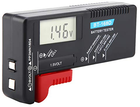 BT-168D Batterietester, universeller digitaler LCD-Batterietester Volt Checker Für AA/AAA//D / 9V / 1,5V Knopfzellenbatterie