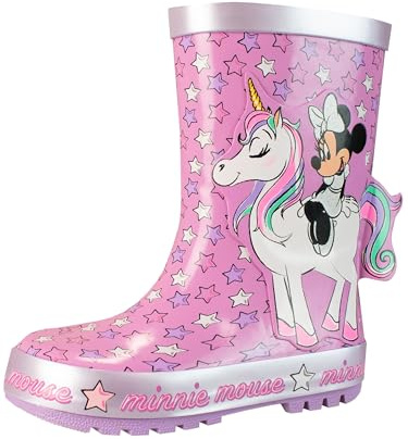 Disney Botas Impermeables para Niñas Minnie Mouse Rosa 23