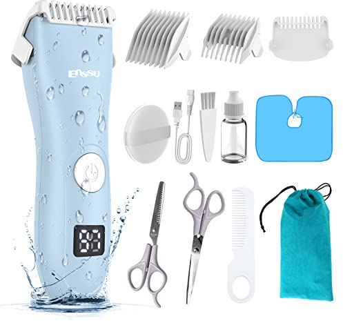 Tagliacapelli professionale silenziosoper bambini, macchina per tagliare i capelli senza fili impermeabile e ricaricabile con display LCD