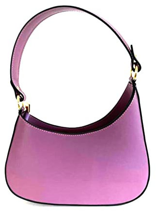 Superflybags Bolso mujer de mano de auténtica piel modelo KELI fabricado en Italia, Lila., M