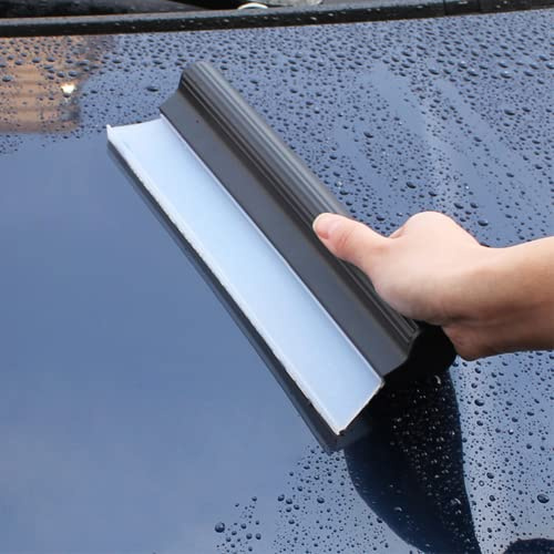 Watris Veiyi 10 Silicone Water Blade Squeegee, Quick Dry Wiper Blade Squeegee, Antislip Automotive Shower Squeegee for Car Glass and Shower Kitchen Window…