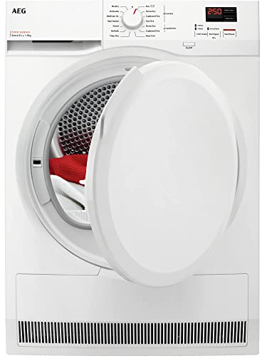 AEG 7000 Series Freestanding Heat Pump Tumble Dryer TR708L0B, 8kg Load, SensiDry with Low Energy Consumption, EasyClean Filter, Energy Class A++, White