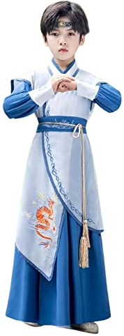 Martial Hanfu for Boys and Girls Chinese Style Bookish Tang Suits Kung Fu Performance Dress