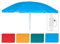 PARASOL DE PLAYA Ø152x160cm. COLORES SURTIDOS
