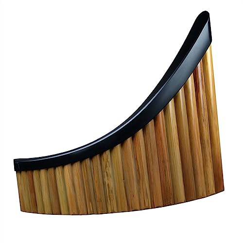 Panflöte mit 22 Röhren, G-Taste, abnehmbares Tablett, Holzblasinstrument, handgefertigte Panpfeife Panflöte für Anfänger