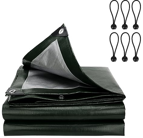 Bâche De Protection Étanche Résistant À La Déchirure Bâche De Protection en Bâche Imperméable Et Résistante Bâche De Jardin avec Oeillets en Aluminium 2x2 m