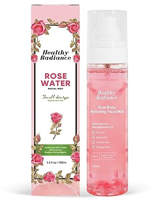 Rose Water Spray for Face | Korean Rose Water Spray with Glycerin | Rose Rugosa | Organic Flower Floated Mist Toner- Facial Toner for Women- Cruelty Free- Rose Scent- 100ml
