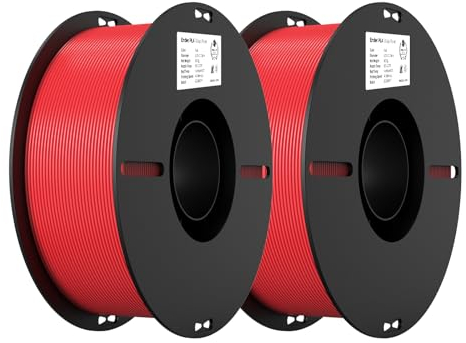 Creality Ender PLA Filament 1,75mm 2 Packs für 3D-Drucker, 2 x 1kg Spule 3D Druck Filament, Maßgenauigkeit +/- 0,02mm, passend für die meisten FDM 3D Drucker, Rot & Rot