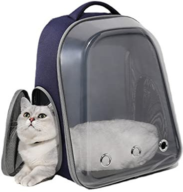 Lnlscle Cat Bubble Rucksack, Space Capsule Astronaut Bubble Dome Cat Rucksackträger für Kätzchen und kleine Hunde bis zu 7 kg, von Fluggesellschaften zugelassene Katzentragetasche