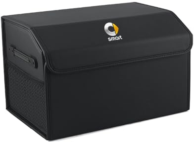 BrohN Universal Kofferraum Organizer für Smart 451 453 Fortwo Forfour Faltbare Aufbewahrungsbox Taschen Kofferraumtasche Wasserdicht Innenraum Zubehör,Black Style