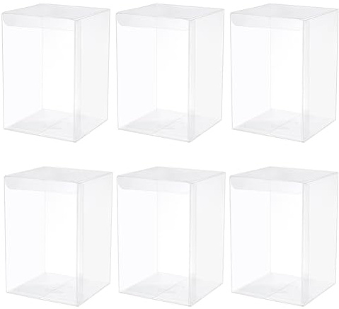 BENECREAT 10 Uds Caja de Regalo Transparente Caja de Embalaje de Regalo de Plástico de 10x10x15cm para Dulces, Chocolate Y Postre, Golosinas para Fiestas de Baby Shower, Embalaje de Regalo