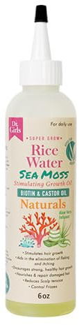 Dr.Girls Rice Water Thickening Growth Oil 6oz (Sea Moss)