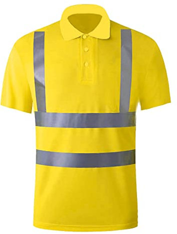 Polo di sicurezza da uomo – Giacca da lavoro da uomo estiva in cotone – maglietta da avvertimento di sicurezza – maglietta lunga unisex warn polo donna giacca allenamento manica corta arancione
