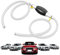 Fuel Syphon Transfer Pump, Oil pump，1m/1.5m/2m/3m Hand Siphon Fuel Pump with Fuel Line Hose，Petrol Syphon Pump, Manual Car Fuel Pump for Gasoline Gas Diesel Oil Petrol Water Liquid Fish Tank (1M)