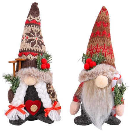 ACAREY Weihnachtsdeko 2 Stück Weihnachten Deko Wichtel mit Weihnachtsbaum Deko, Weihnachtsdeko Innen Weihnachtsdeko Amerikanisch Wichtel, Weihnachten Wichtel Set für Weihnachtsdeko Fenster, Geschenke