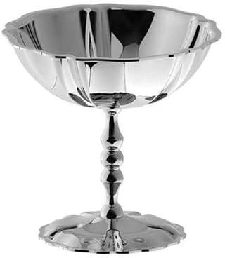 Yilingjc Puddings Ice Cream Bowl Vintage Pedestal 304Stainless Steel Texture for Dessert and Puddings Perfect for Enjoyings Sweet