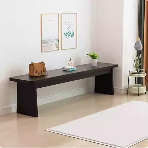 JOSIAHCQ Schwarz Sitzbank Holz Eckbank Esszimmer Hocker Flur Küchenbank Eckbank Esszimmerbank Bettbank Fußhocker Garderobenbank Ottoman für Schlafzimmer Küche Eingang(180cm/70.87in)