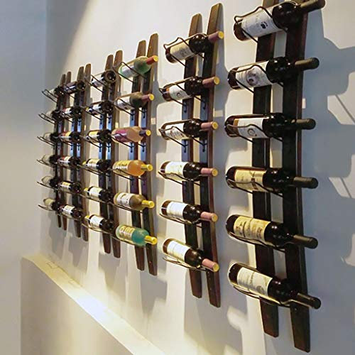 Rustikaler Barschrank aus Kiefernholz mit kreativem hängenden Design, hält 6 Flaschen, perfekt für Bars, Restaurants und Heimdekoration