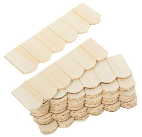Abaodam 36 Pièces Tuiles Bois Maison De Poupée Carrelage Maison De Poupée Miniature pour Toit Décoration De Accessoires pour Maisons De Poupées Et Maquettes Facile À Installer