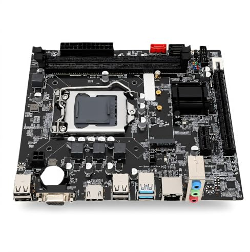 VBESTLIFE Scheda madre B75, 2 x 8 GB di memoria DDR3, scheda madre LGA 1155 Micro ATX, M.2 Nvme NGFF SATA3.0 6 Gbs PCIE per Core i3 i5 i7, per E3 V2, per Pentium