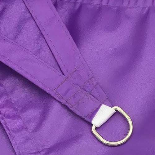 Highdi Unita Vela Ombreggiante Triangolare Oxford 420D Tenda a Vela Parasole Impermeabile Tenda da Sole per Esterno, Telo Ombreggiante Traspirante Protezione UV (Viola,4x4x4m)
