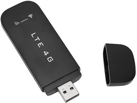 Generic Módem USB LTE 4G, Soporte de Seguridad Rápido y Estable Tarjeta SIM 4G WiFi Mobile Hotspot USB Potencia 150Mbps (Black)