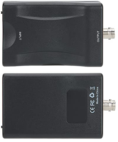 Bewinner Convertitore Video a BNC con da 3,5 Mm, Compatibile PAL/NTSC per Registratore DVD, VHS e TV Standard - Adattatore di Segnale SD 480i 576i Durevole in ABS